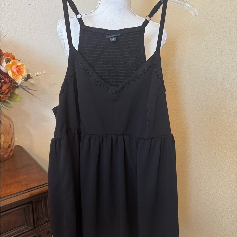 Torrid Babydoll Black Smocked Challis Cami Tank To Blouse 2X - Picture 3 of 5